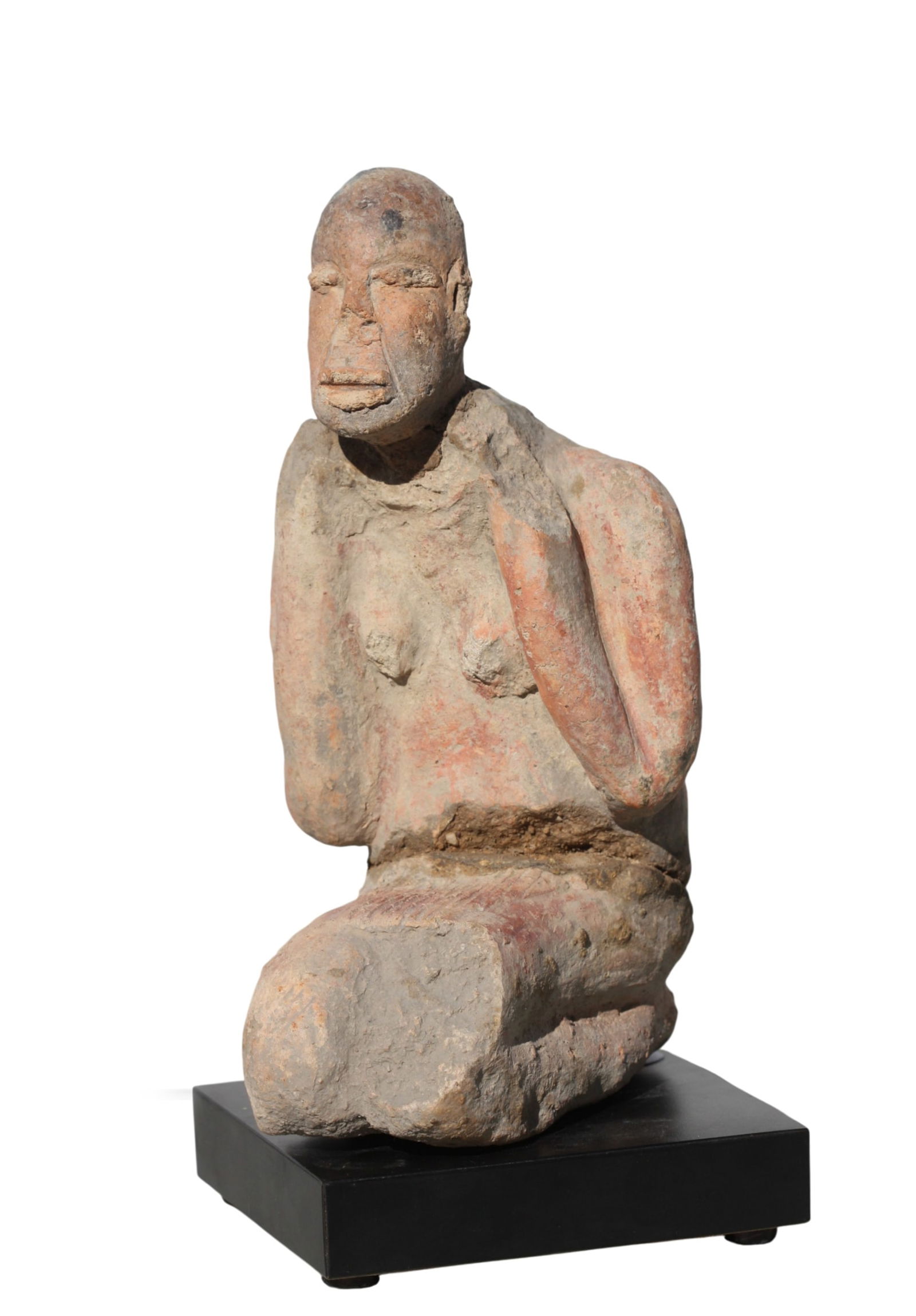 Ceremonial Ancestral Terra Cotta Kneeling Female Figure, Djenne Peoples, Mali (1 of 7)
