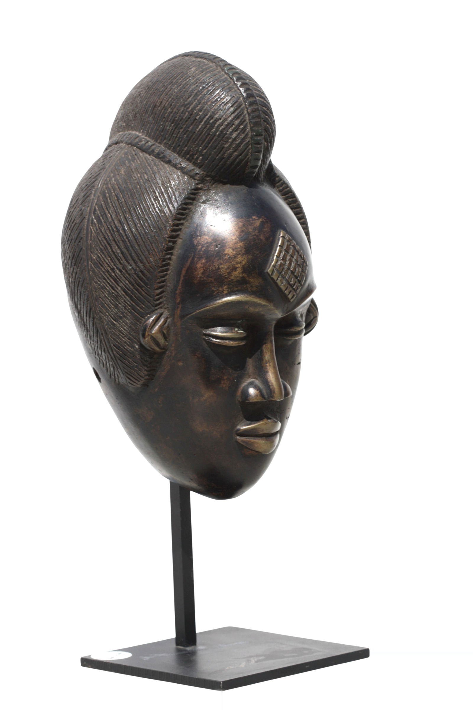 Bronze Maiden Spirit Ceremonial Dance Mask, Punu Peoples (1 of 5)