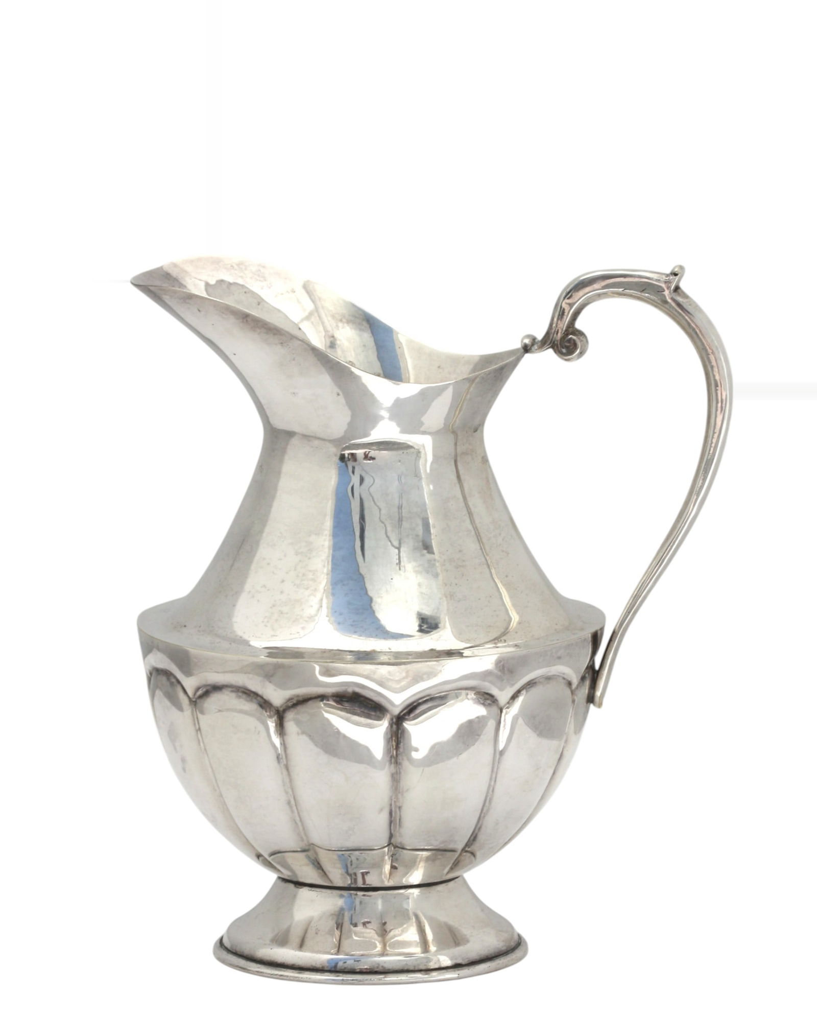 Silver Plate Melon Shaped Water Pitcher (1 of 8)