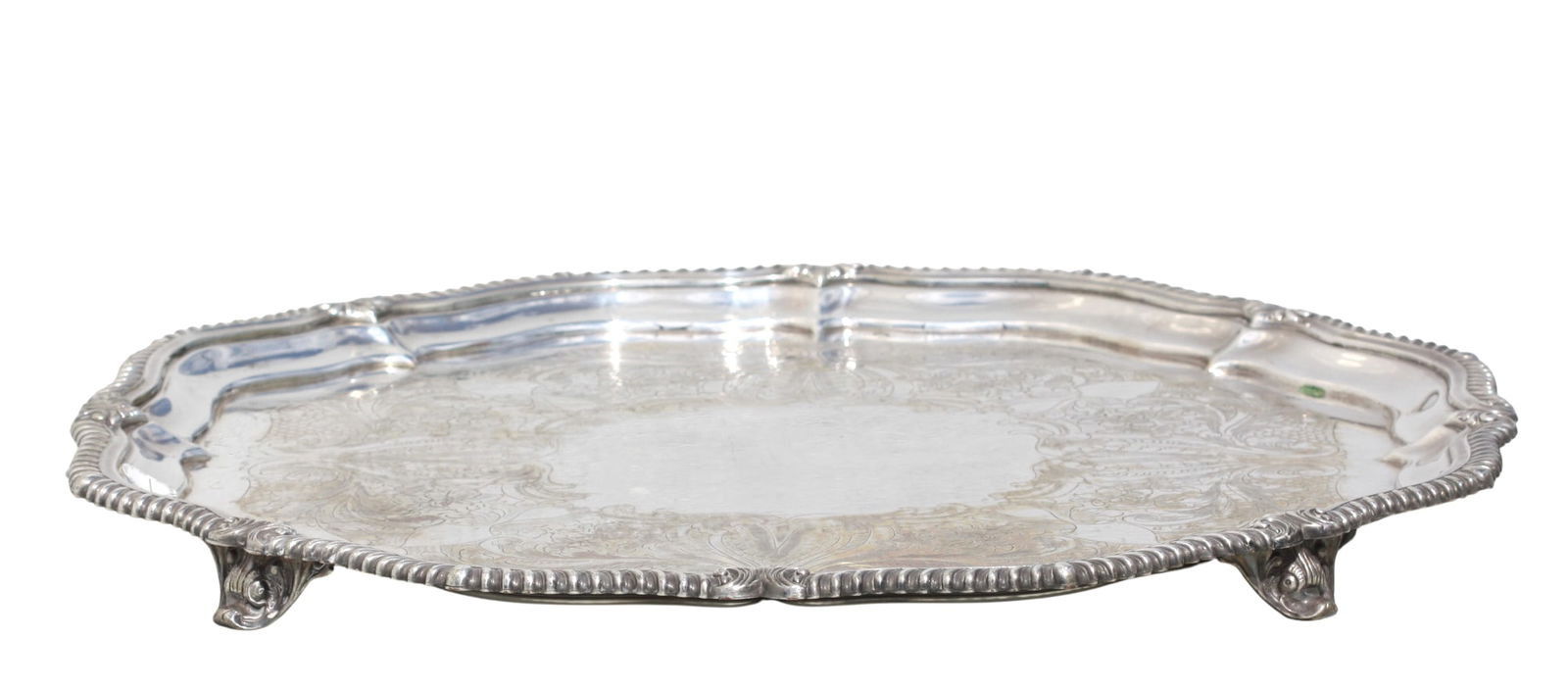 Victorian Rococo Style Silverplate Tea Tray (1 of 10)