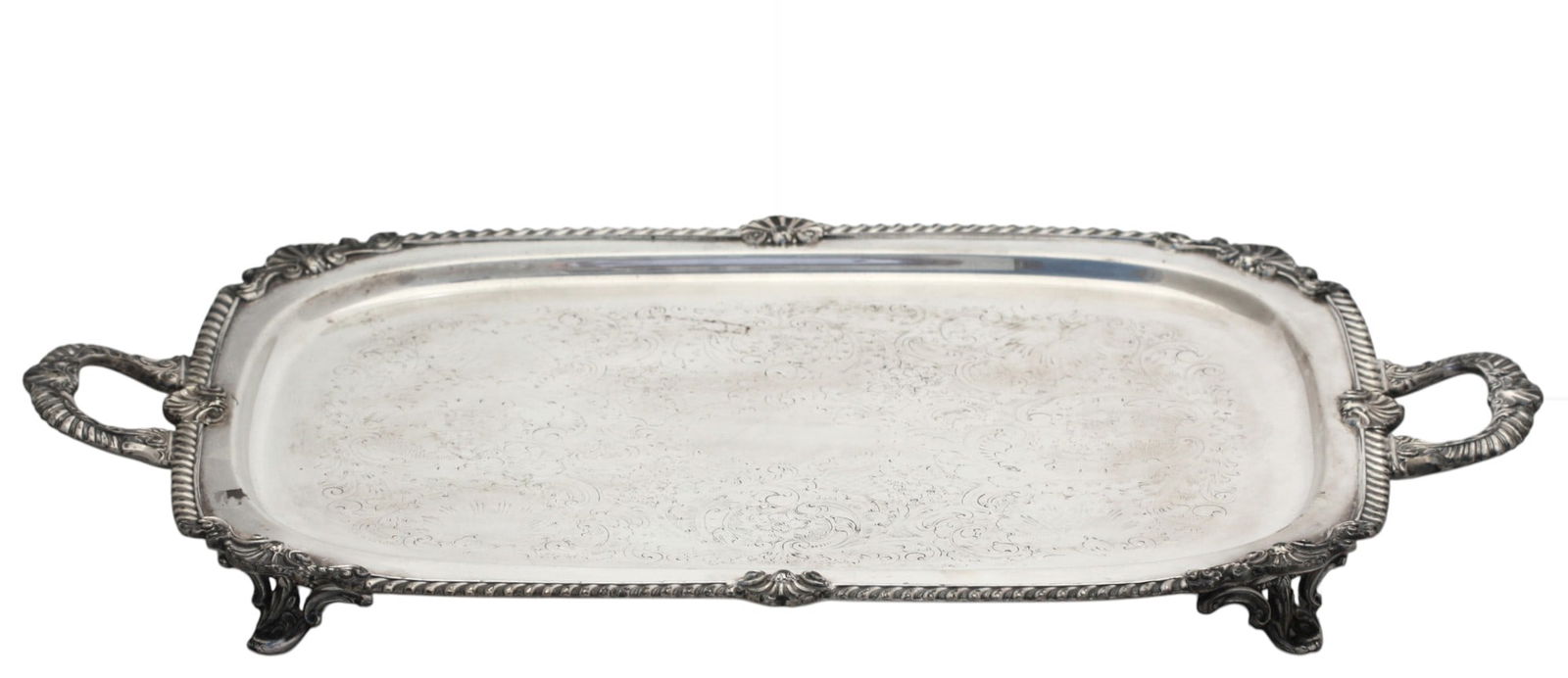 Victorian Silver Plate Tea Tray (1 of 6)
