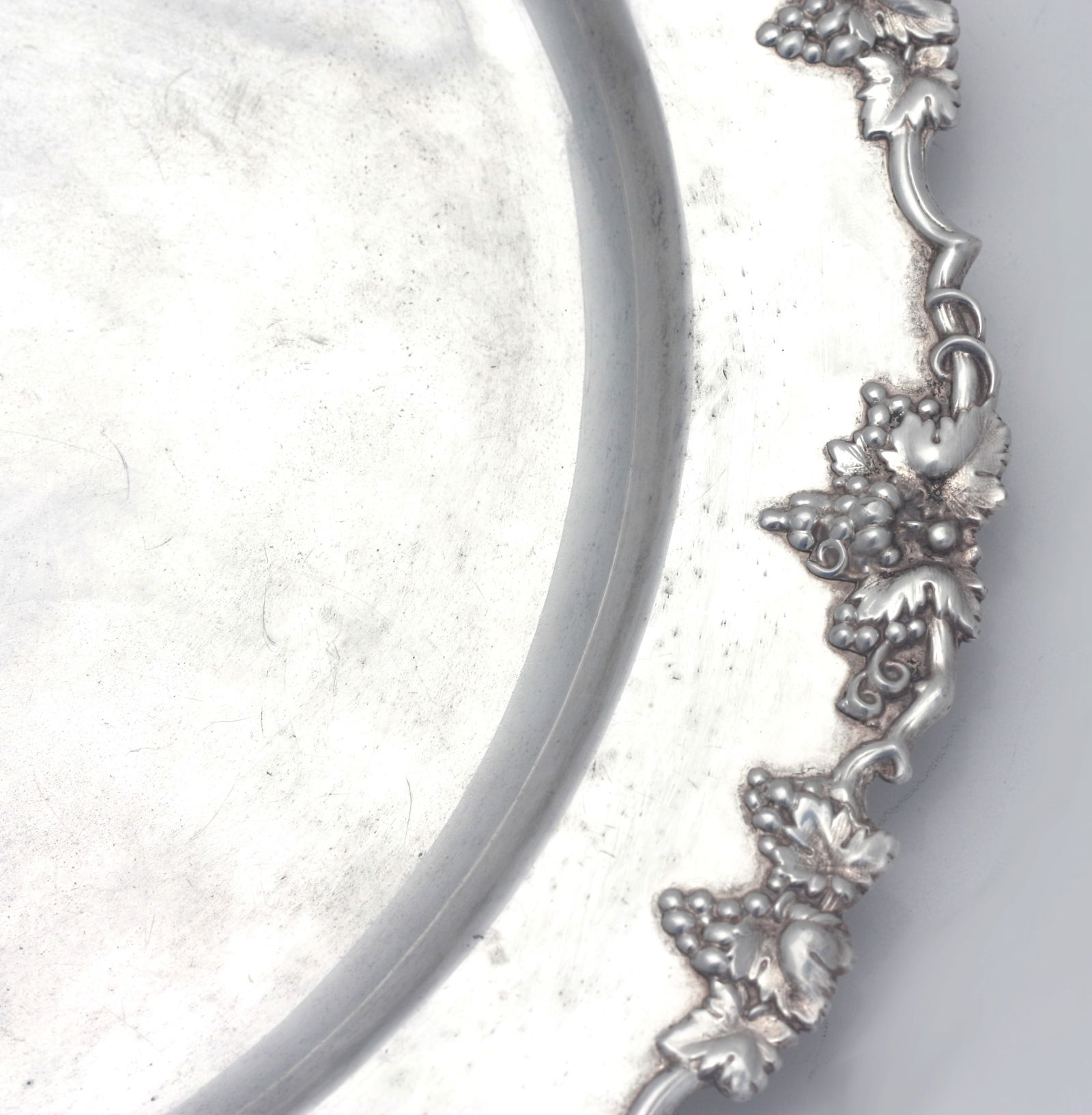 Silver Plate Circular Tray - 4