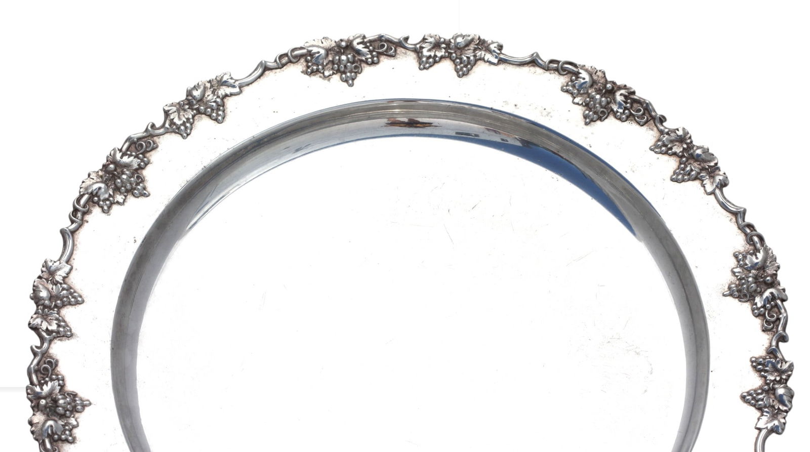 Silver Plate Circular Tray - 9