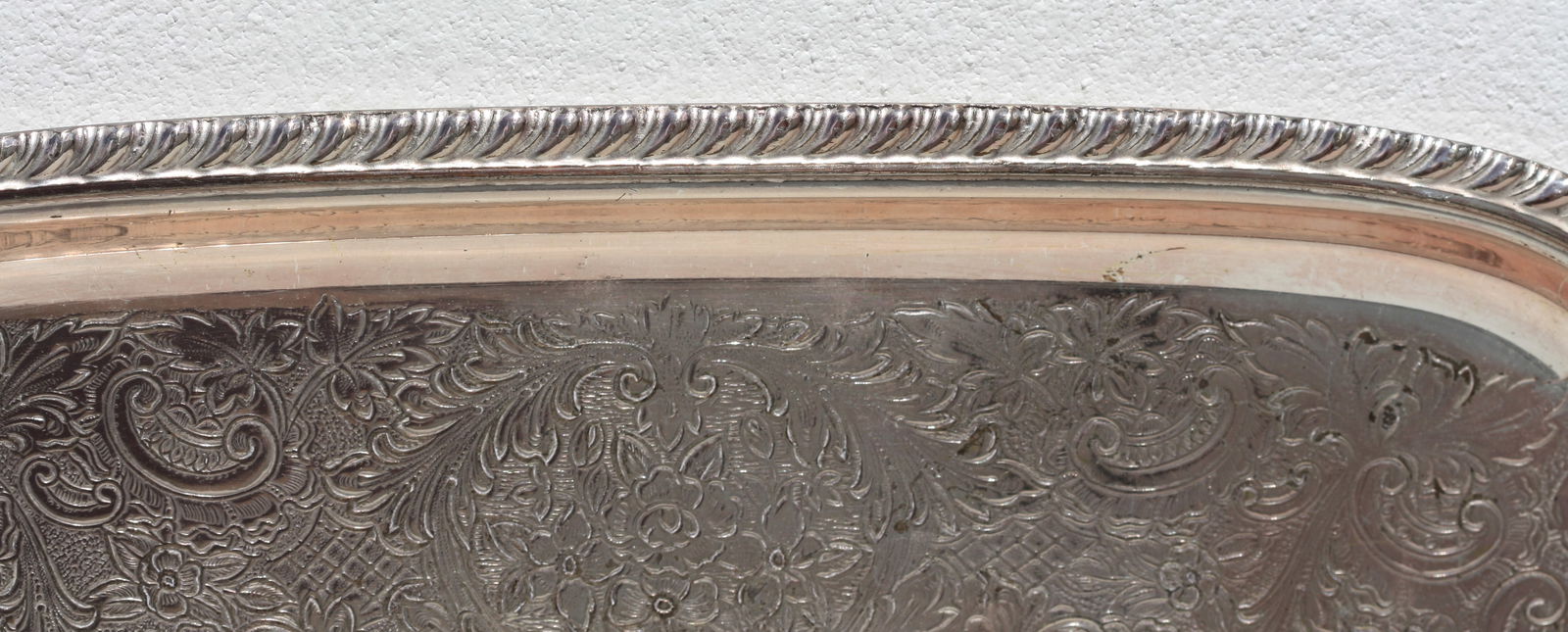 Small Silver Plate Rectangular Tray - 6