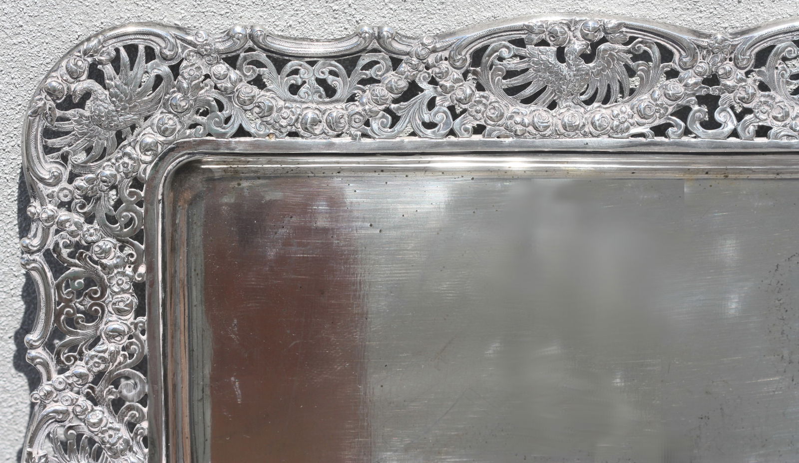 Silver Rectangular Tray, - 8