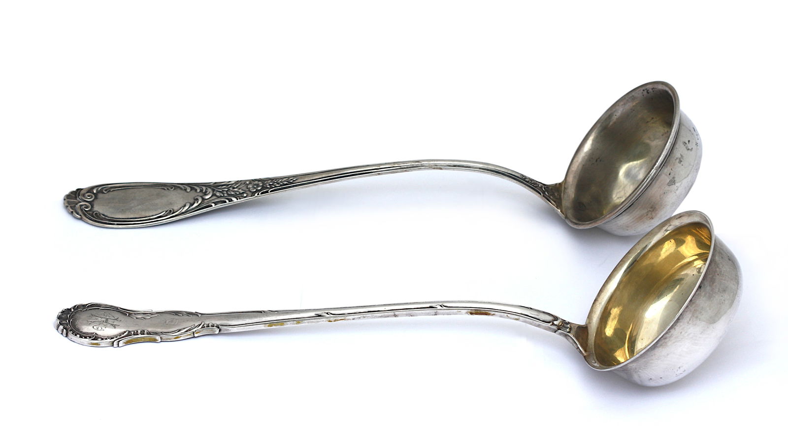Two Similar Silver Soup Ladles (1 of 2)