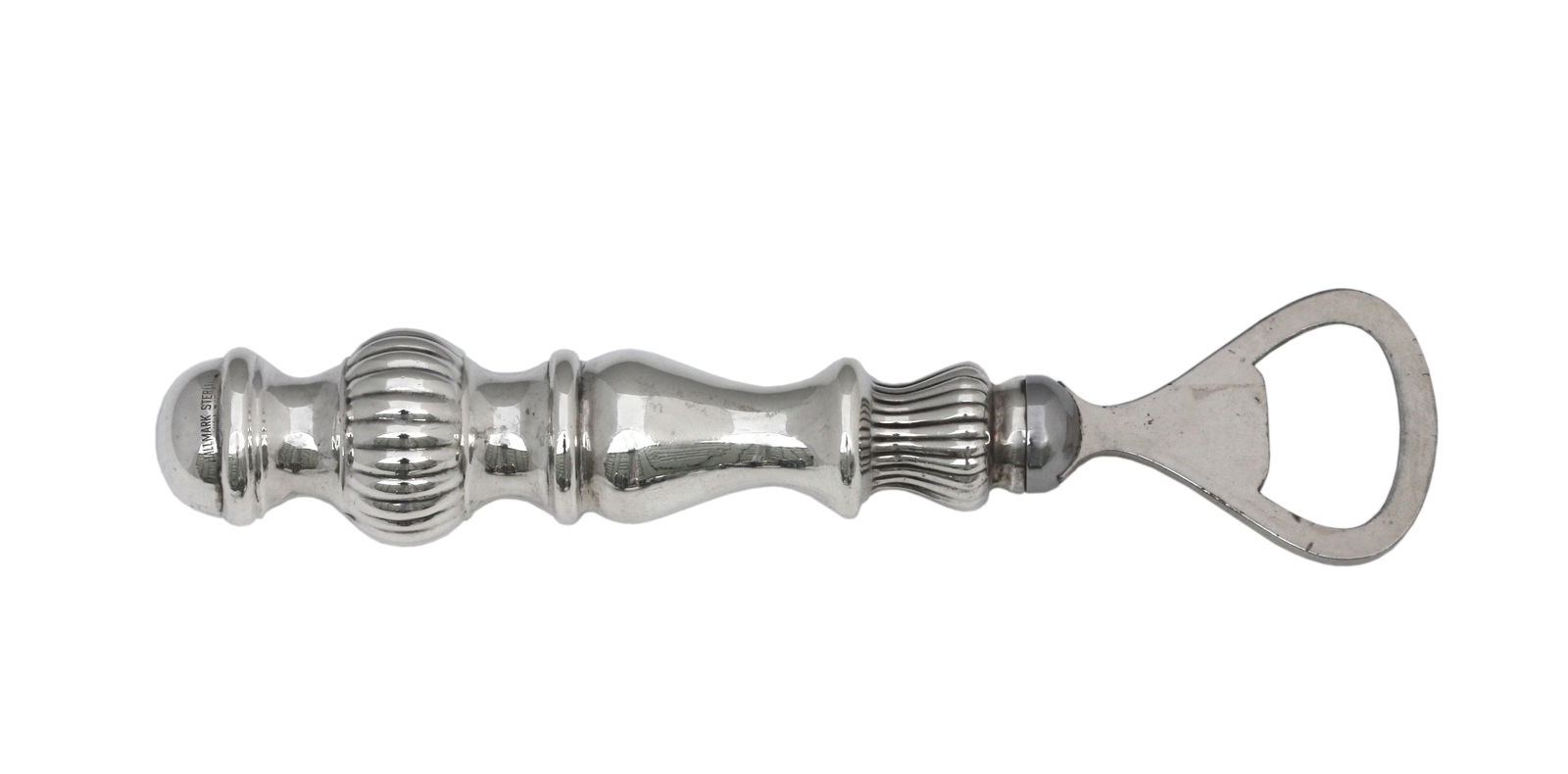 American Sterling Silver Bottle Opener: American Sterling Silver Bottle OpenerAmerican, 20th CenturyA finely crafted American sterling silver bottle opener of classic form, marked Sterling and stamped Pat. Pending. The clean, balanced