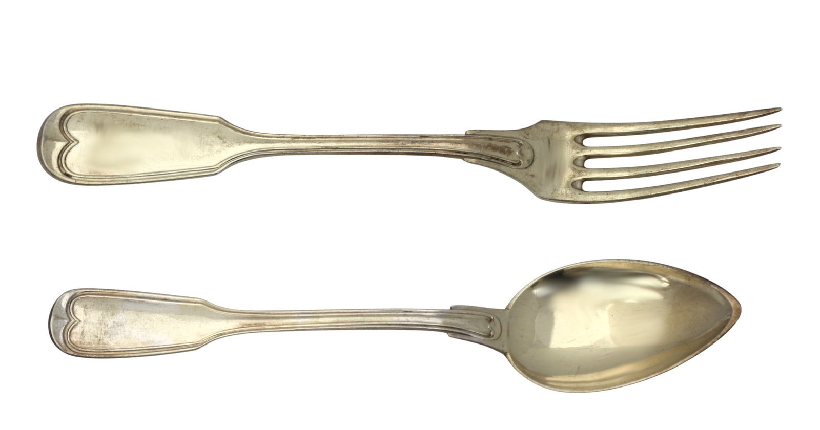 Eighteen Continental Gilt Silver Forks and Spoons: Eighteen Continental Gilt Silver Forks and Spoons Frankfurt & Berlin, Germany, late 19th / early 20th century Each marked “Posen” for the maker Lazarus Posen Witwe, together with the German cr