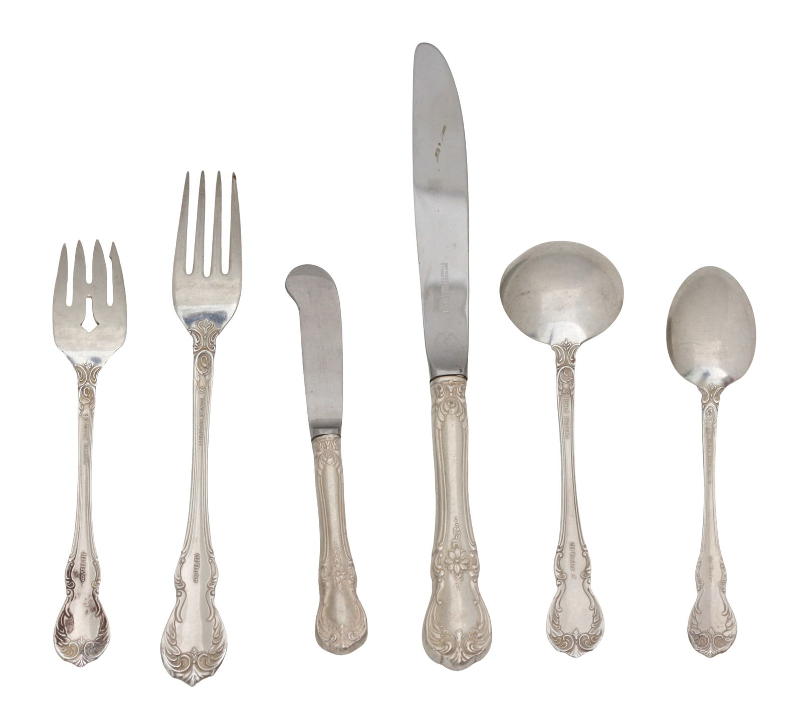 American Sterling Silver Fifty-Eight Piece Flatware Service (1 of 10)