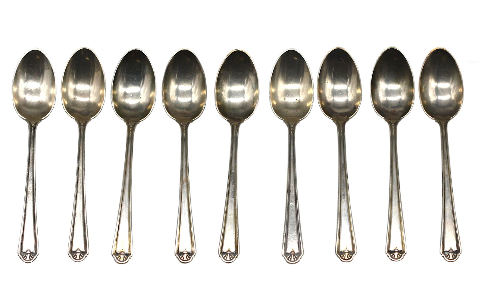 Set of Nine American Sterling Silver Demi-Tasse Spoons (1 of 7)