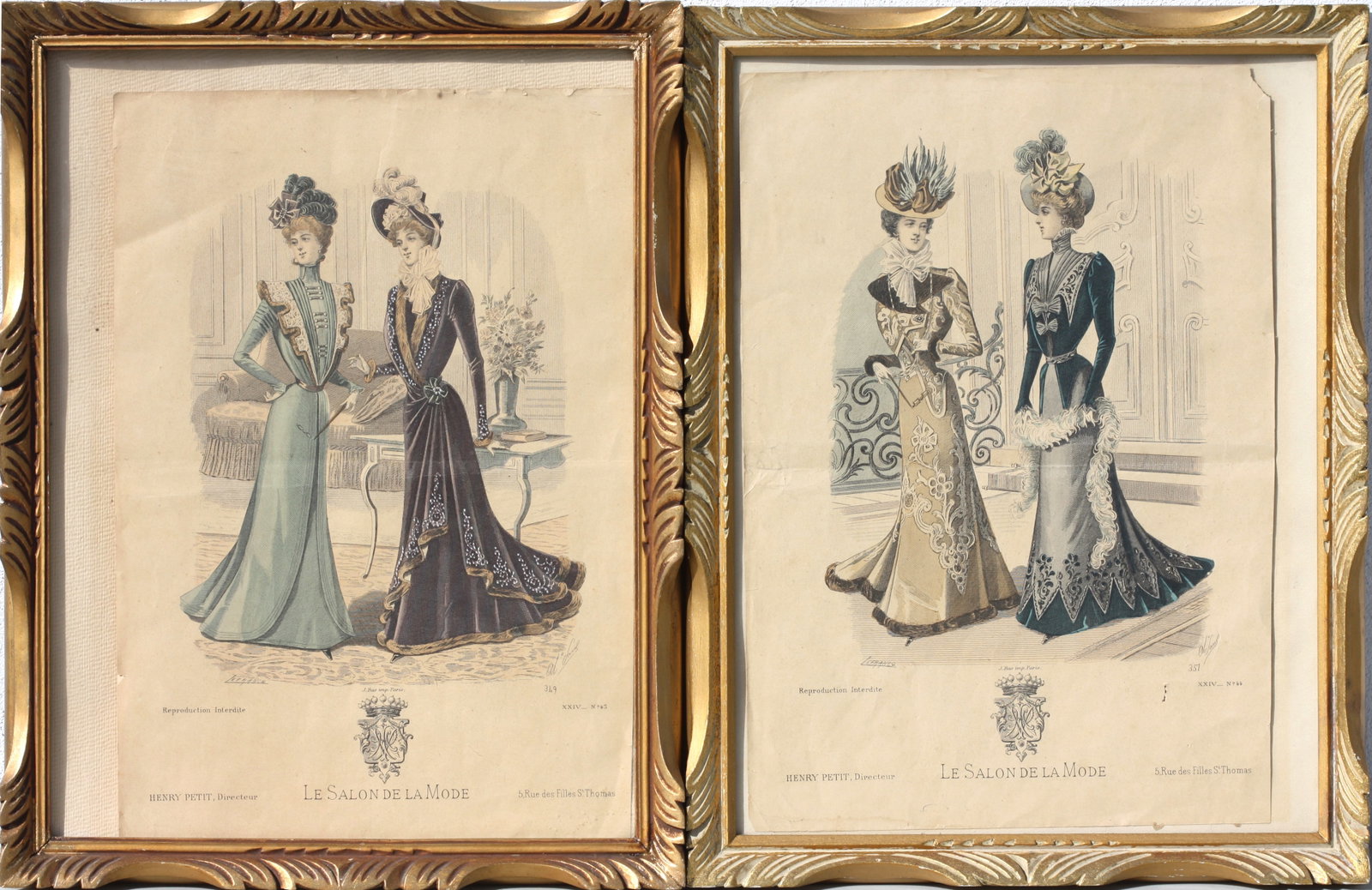 Two French Fashion Lithographs (1 of 3)