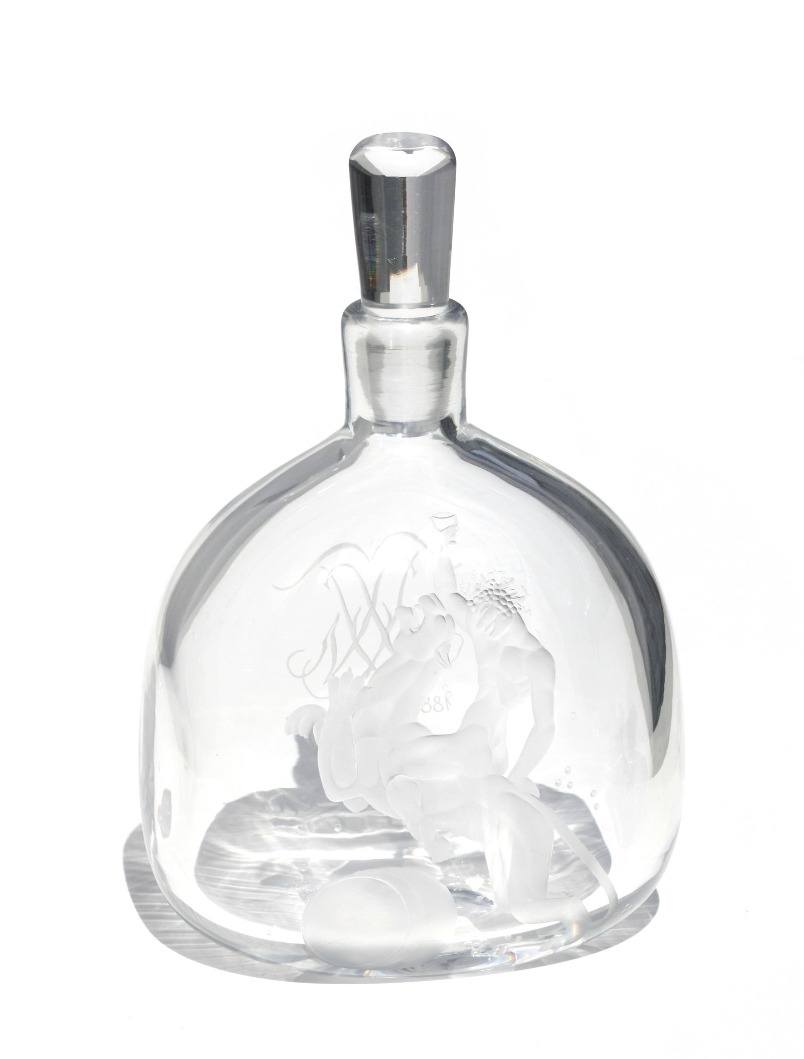 Orrefores Acid Etched Glass Decanter, Swedish (1 of 6)