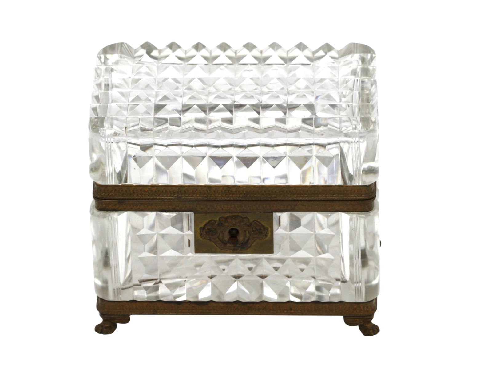 French Bronze Mounted Cut-Glass Rectangular Box - 2