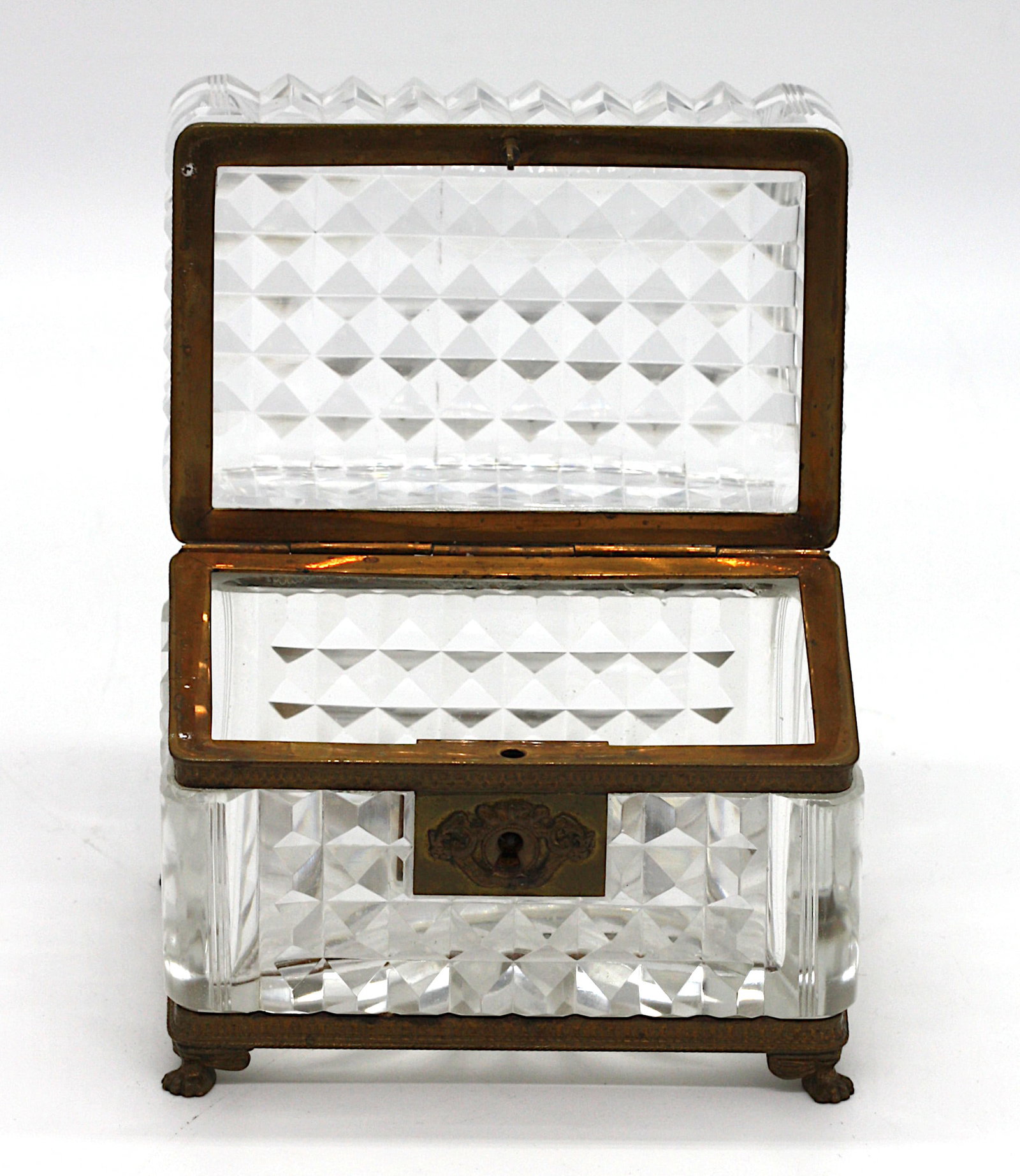 French Bronze Mounted Cut-Glass Rectangular Box - 4