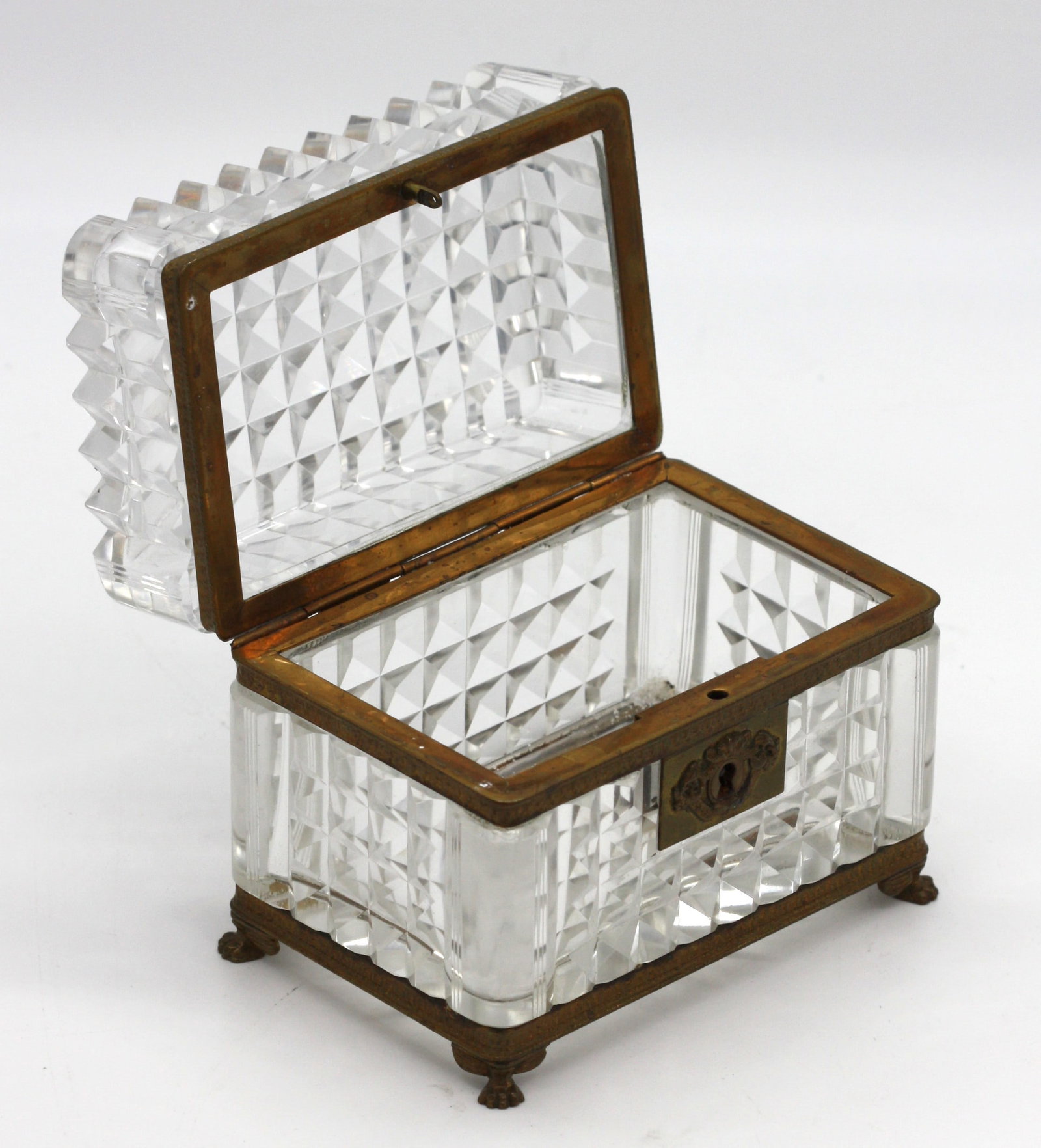 French Bronze Mounted Cut-Glass Rectangular Box - 6