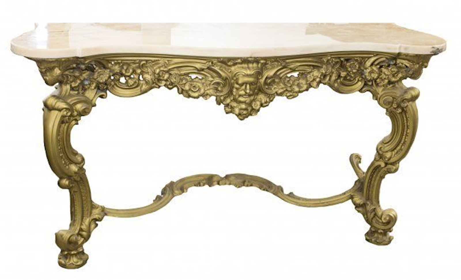 Louis XV Style Gilt Iron Console with Onyx Top (1 of 1)