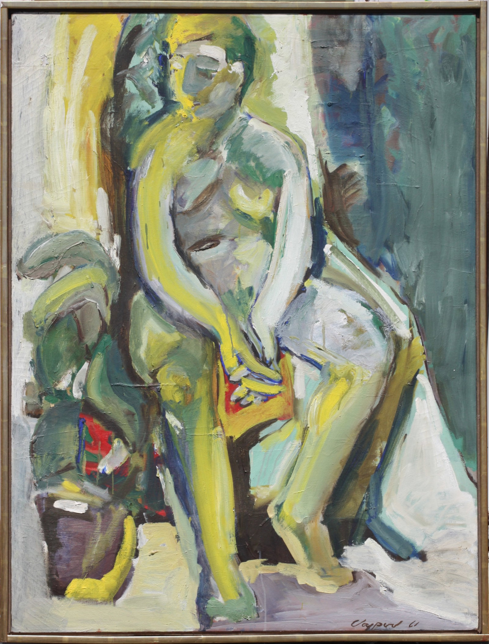 20th Century School, Female Nude Figure Painting (1 of 6)