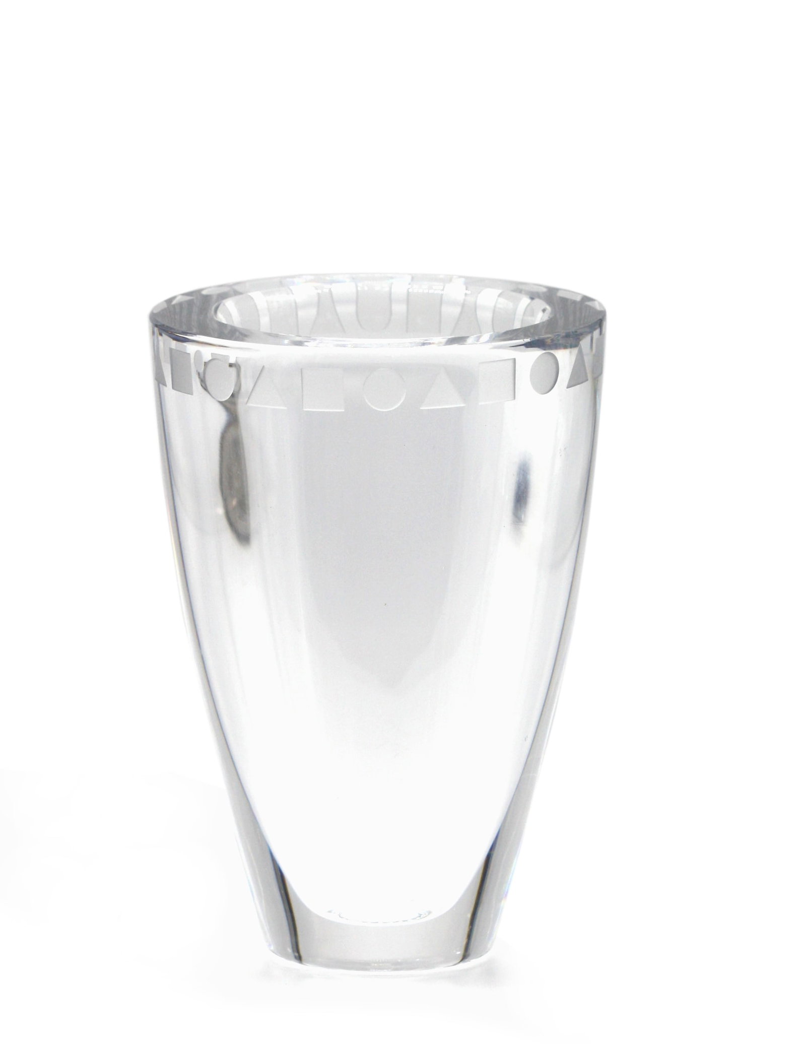 Contemporary Acid Etched Art Glass Vase (1 of 5)