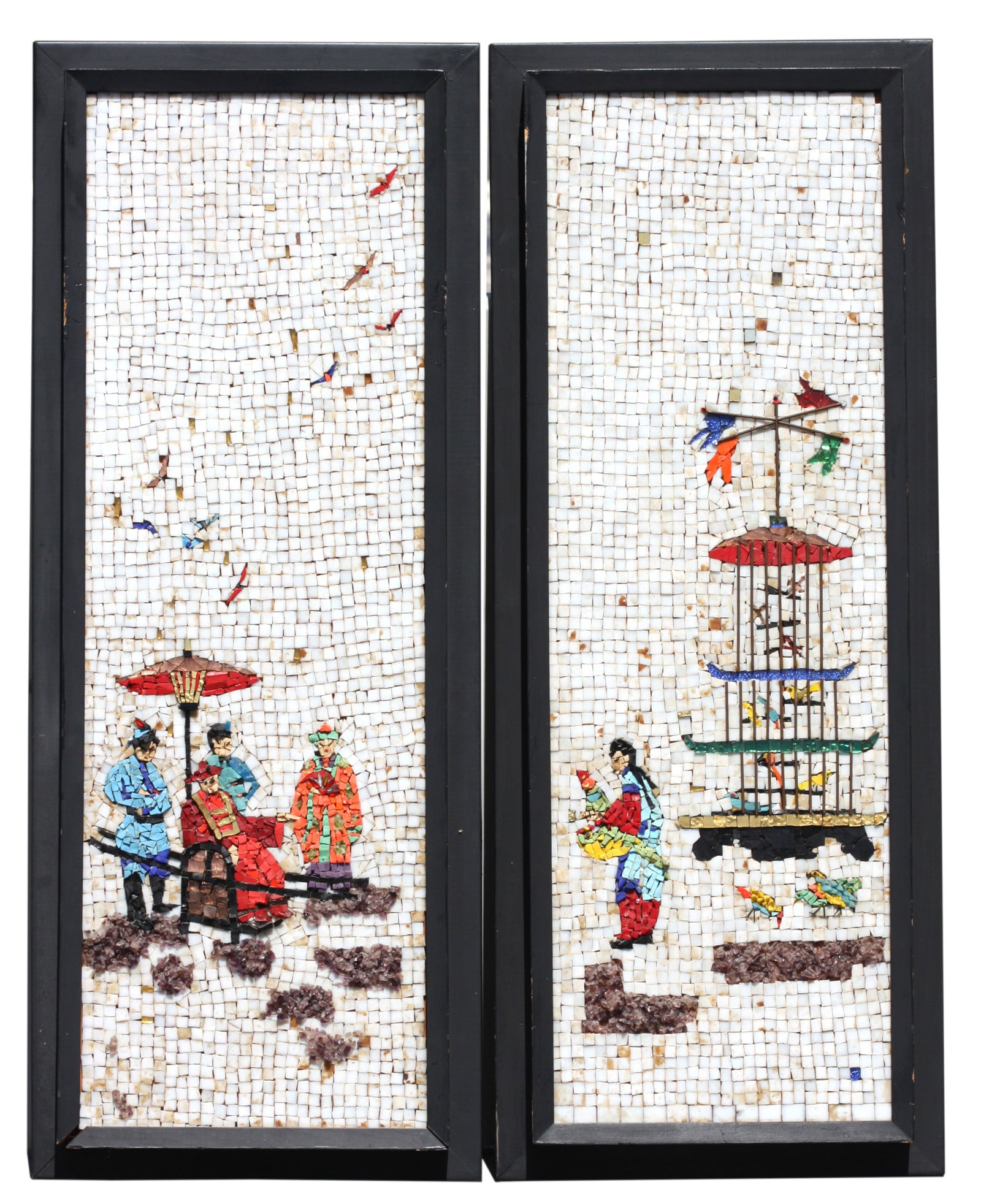 Pair of Mosaic Tile Panels (1 of 8)