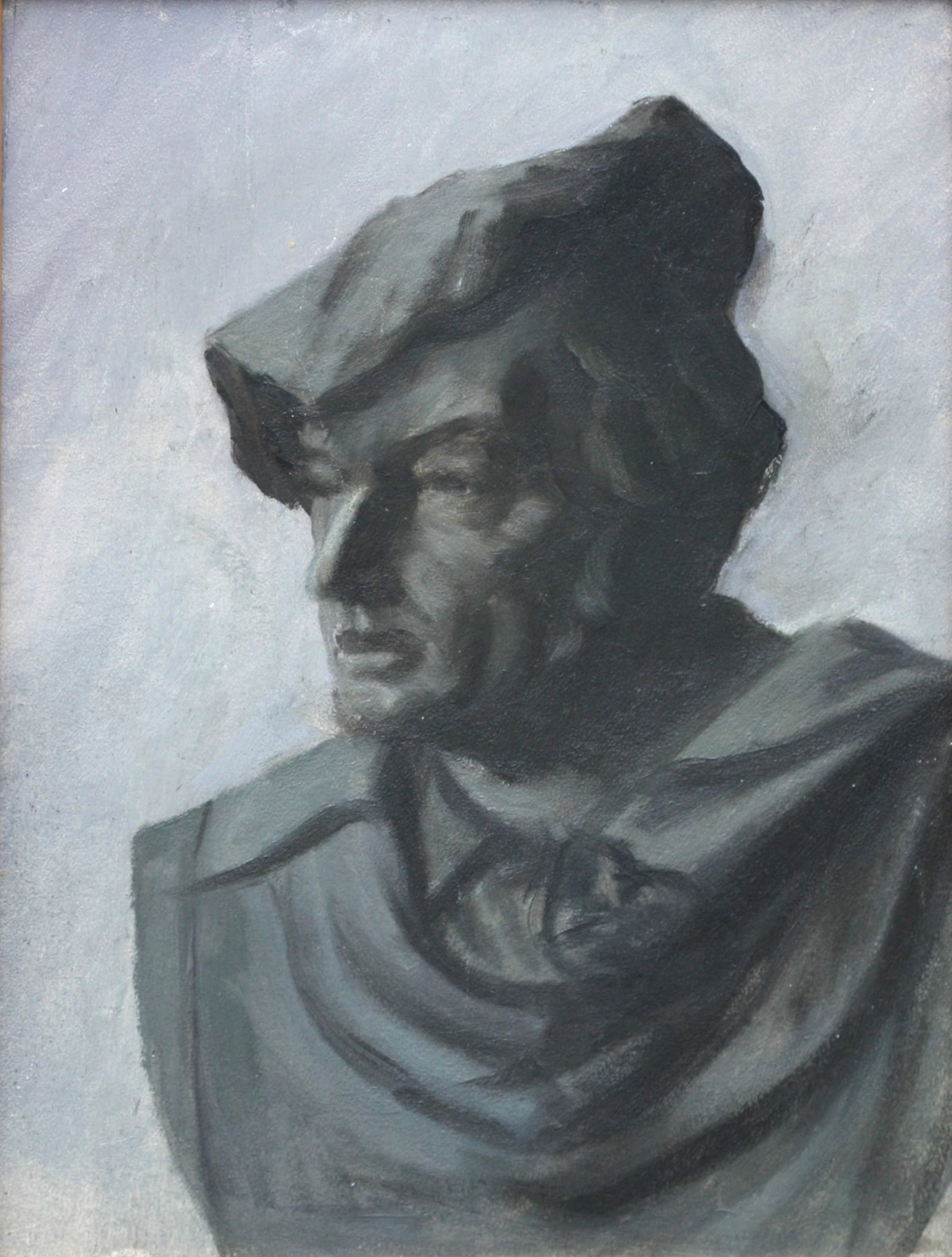 Continental School, 20th Century, Painting: Continental School, 20th Century Portrait of Wagner, unsigned, oil on board 8.5 by 11.5 in. (21.59 x 29.21 cm.), overall, 14 by 17 in. (35.56 x 43.18 cm.)