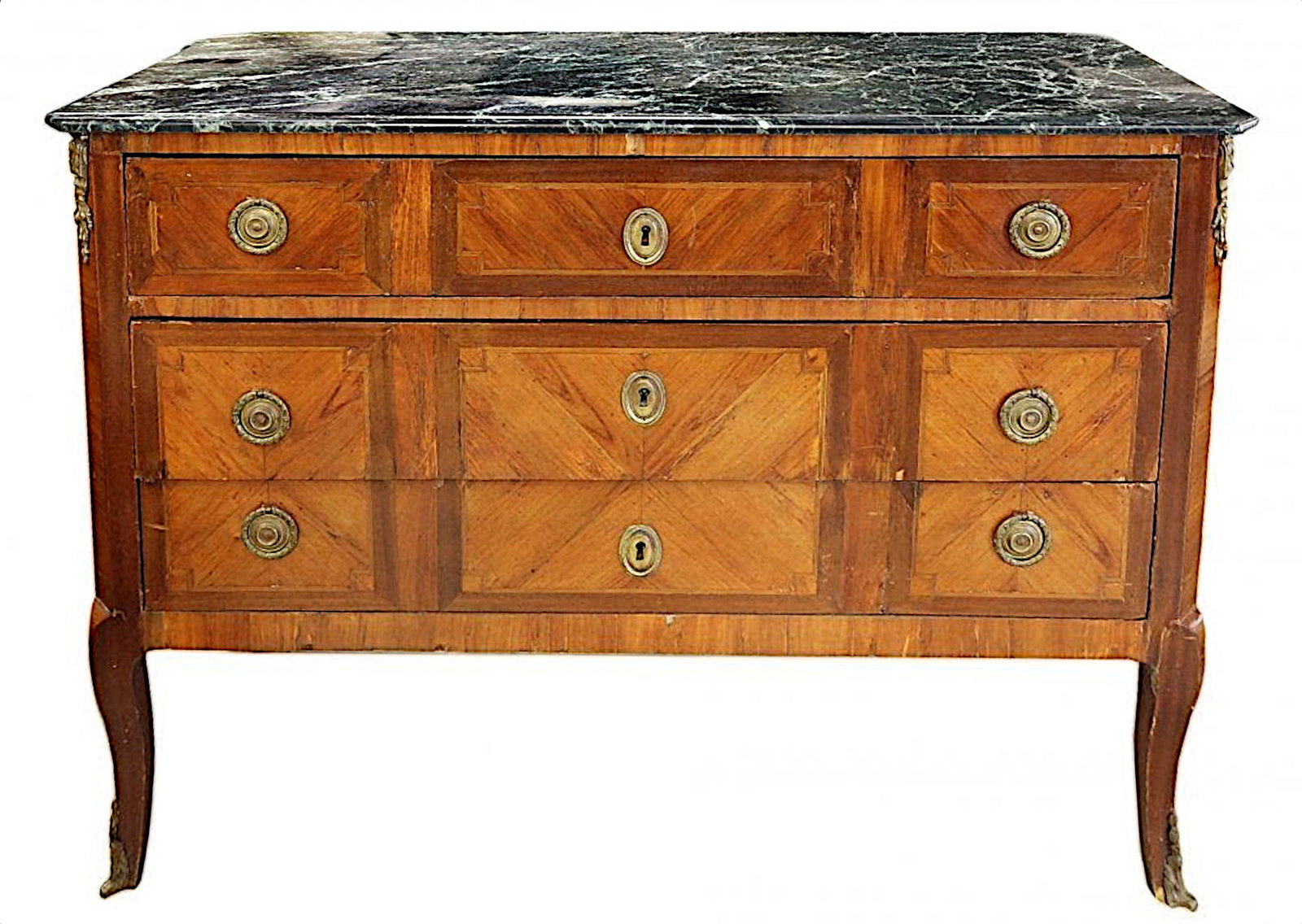 Louis XVI Fruitwood Parquetry Commode (1 of 7)