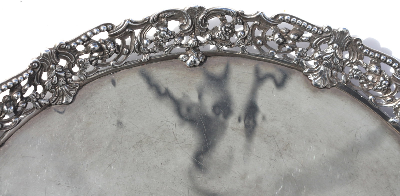 George III Silver Footed Serving Tray - 8