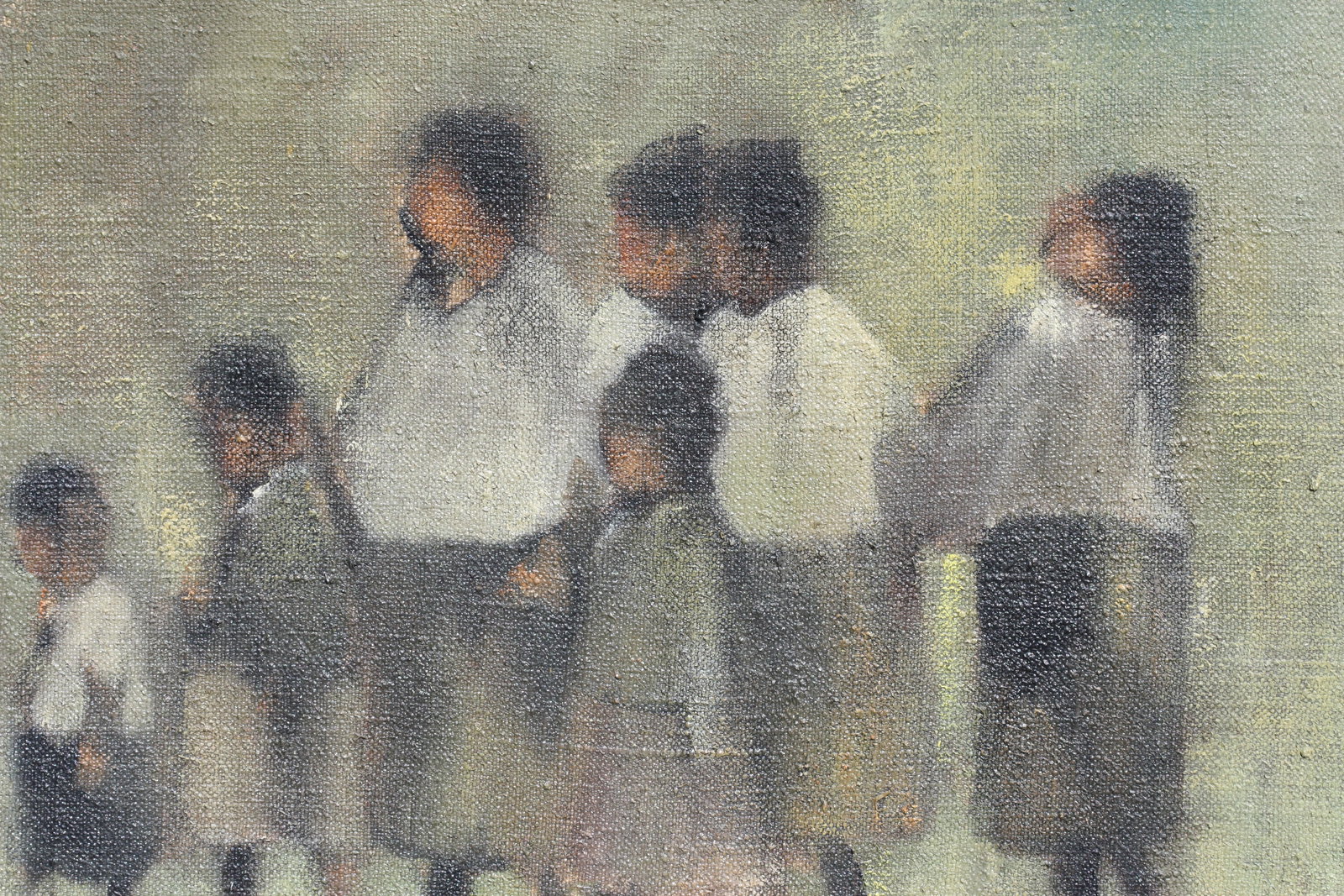 European School, 20th Century, Figural Painting: European School, 20th Century, Figural Painting signed indistinctly, (Creo) lower right, oil on canvas overall, 19.5 by 21.25