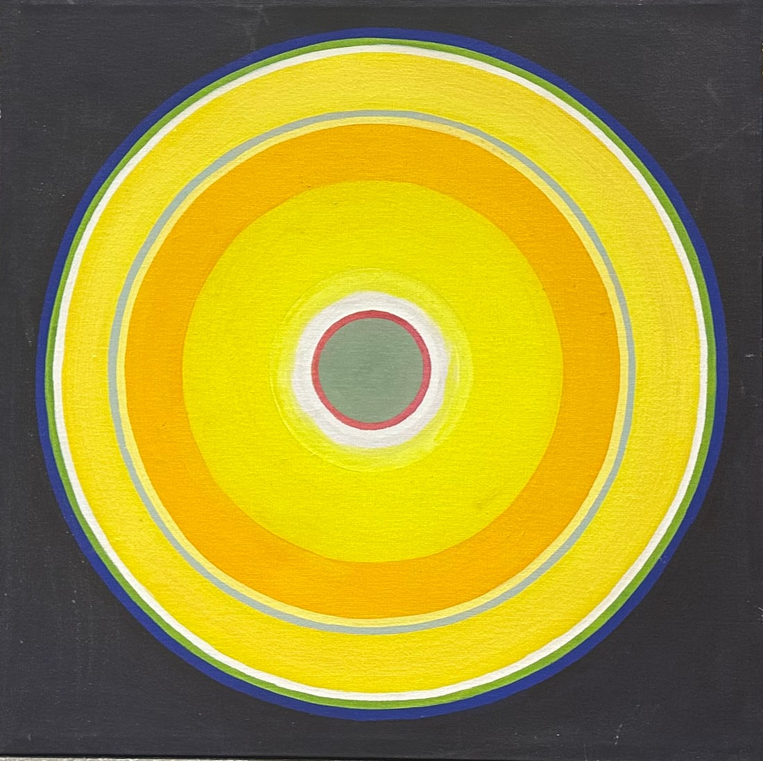 Richard Wengenroth, (American, d. 2022), Painting: Richard Wengenroth, (American, d. 2022) Untitled Abstract, (Yellow Target), circa 1970, signed on the reverse, acrylic on canvas 35 by 35 in. Provenance: Directly from the Artists Estate. cf. Richard