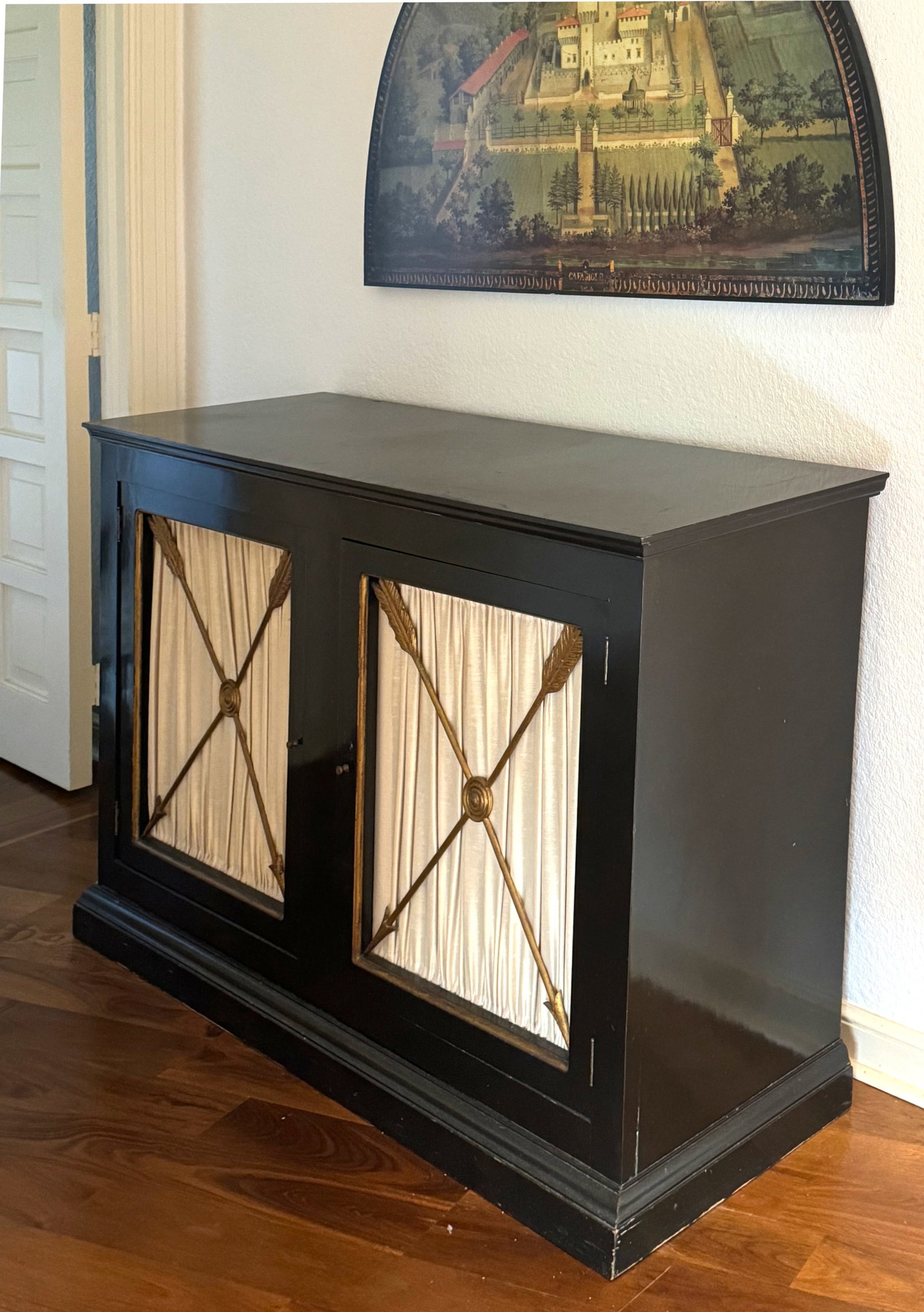 Regency Style Ebonized Side Cabinet - 2
