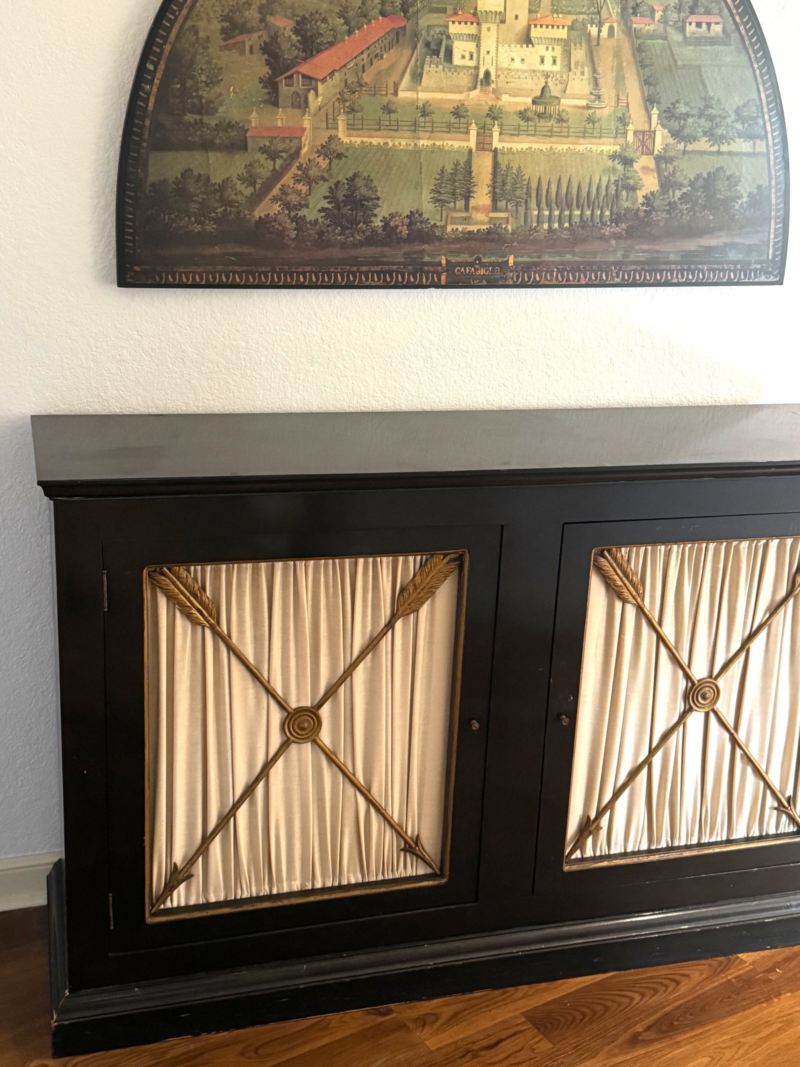 Regency Style Ebonized Side Cabinet - 4