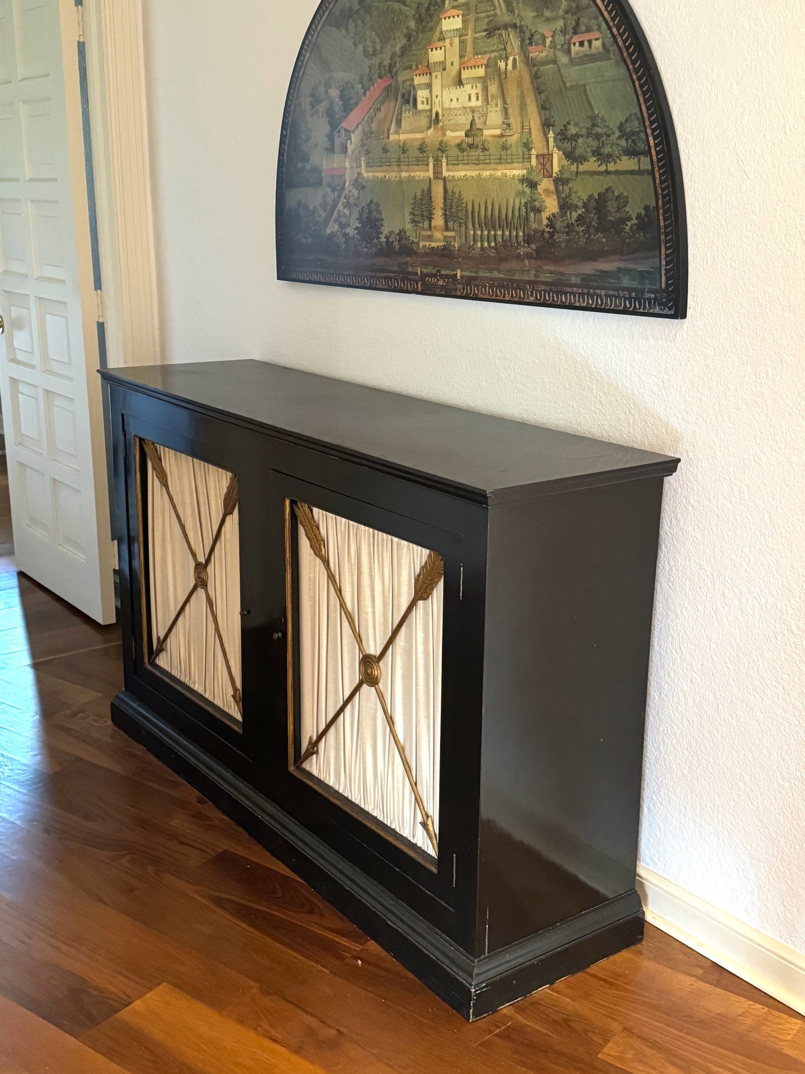 Regency Style Ebonized Side Cabinet - 5