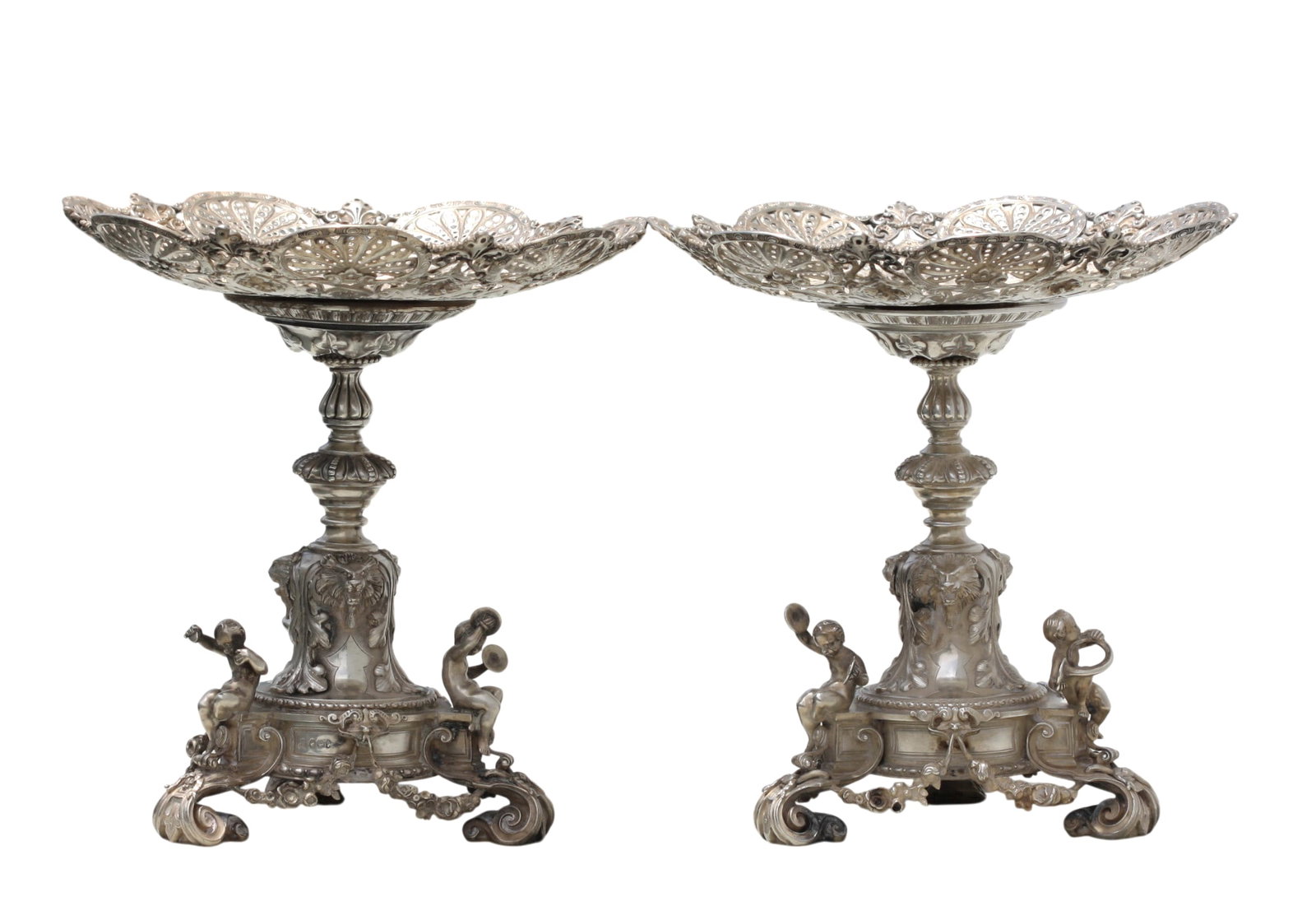 Pair of Good Victorian Silver Centerpieces (1 of 12)