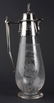 TWO VICTORIAN SILVER-PLATE ENGRAVED CLEAR GLASS CLARET - 5