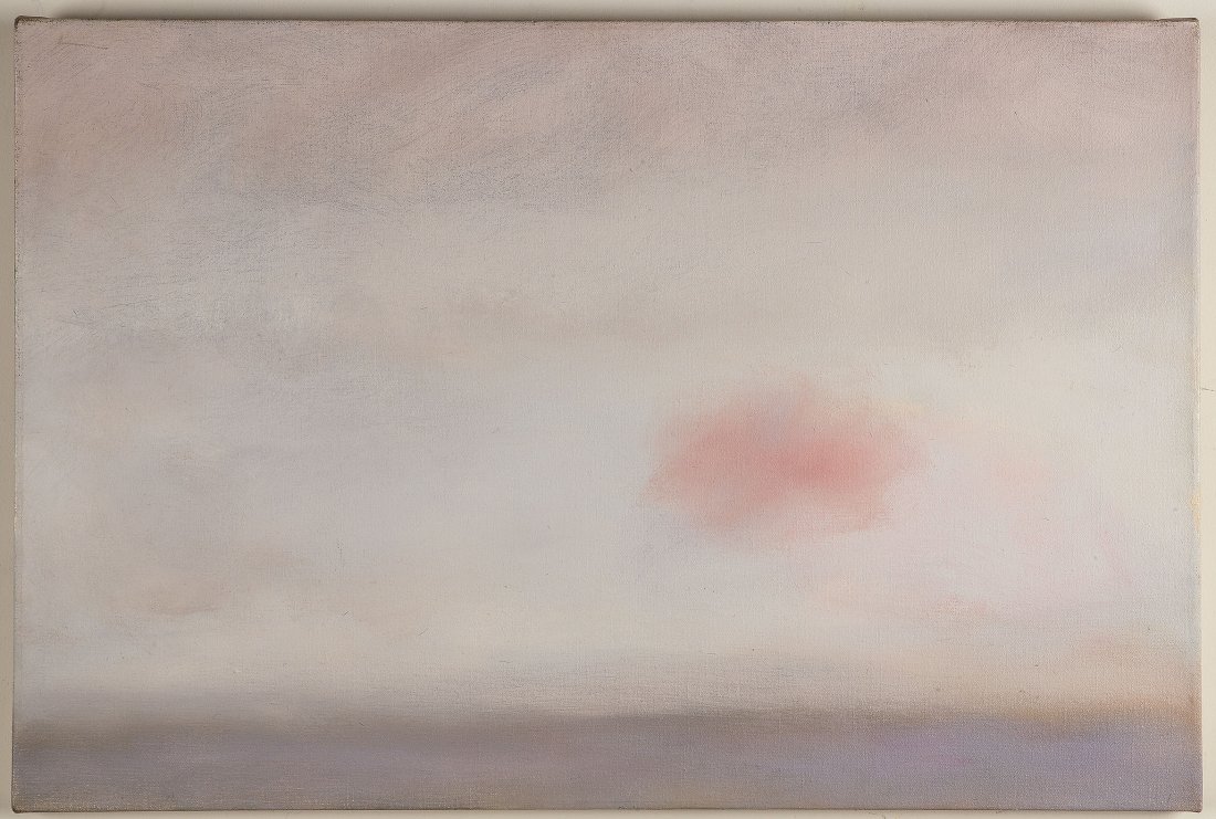 JON SCHUELER (AMERICAN, 1916-1992) WAITING: Jon Schueler (American,1916-1992) Waiting, 1979-1980 signed Schueler verso, and inscribed NY Oct. 79-80, 1004 with gallery label John C. Stoller & Co., Minneapolis, MN oil on canvas 24 by