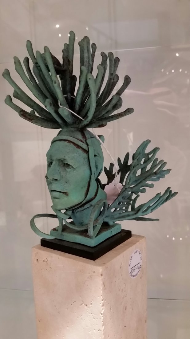 THEODORE T. GALL, (AMERICAN) UNTITLED, PATINATED: PROPERTY FROM A GREENWICH, CT. AND PALM BEACH COLLECTION: THEODORE T. GALL, (American) Untitled,'Merman', late 20th/early 21st century metamorphic sculpturepatinated bronze and limestone signed, T. Ga