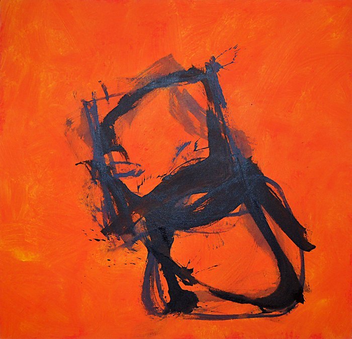 CLEVE GRAY (American,1918-2004), SWINGING , 1981: CLEVE GRAY (American, 1918-2004) "Swinging" 1981signed, dated and titled on the reverse acrylic on canvas 60 by 60 in. Cleve Gray, as did so many of the First and Second Generation Abstract Expression