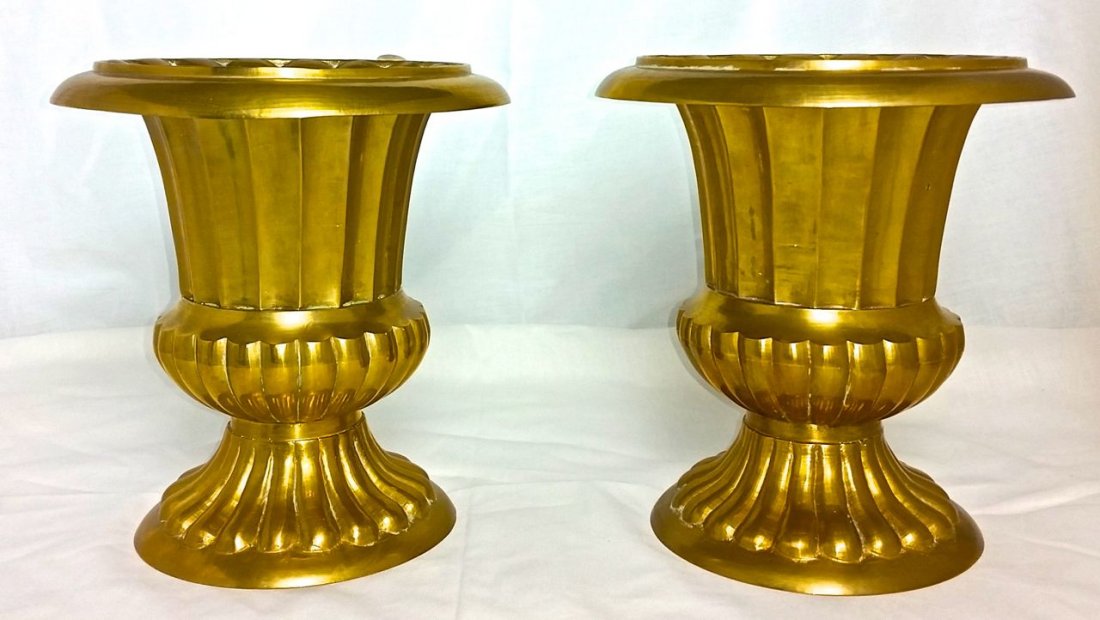 PAIR OF BRASS VASES (1 of 5)