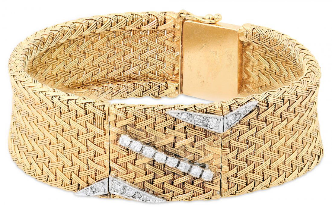 EBEL 14 KARAT YELLOW GOLD AND DIAMOND WRISTWATCH (1 of 1)