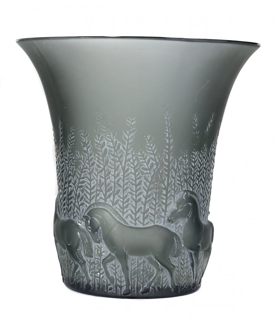 RENE LALIQUE (1860-1945) 'CHEVAUX' circa 1930 (1 of 3)