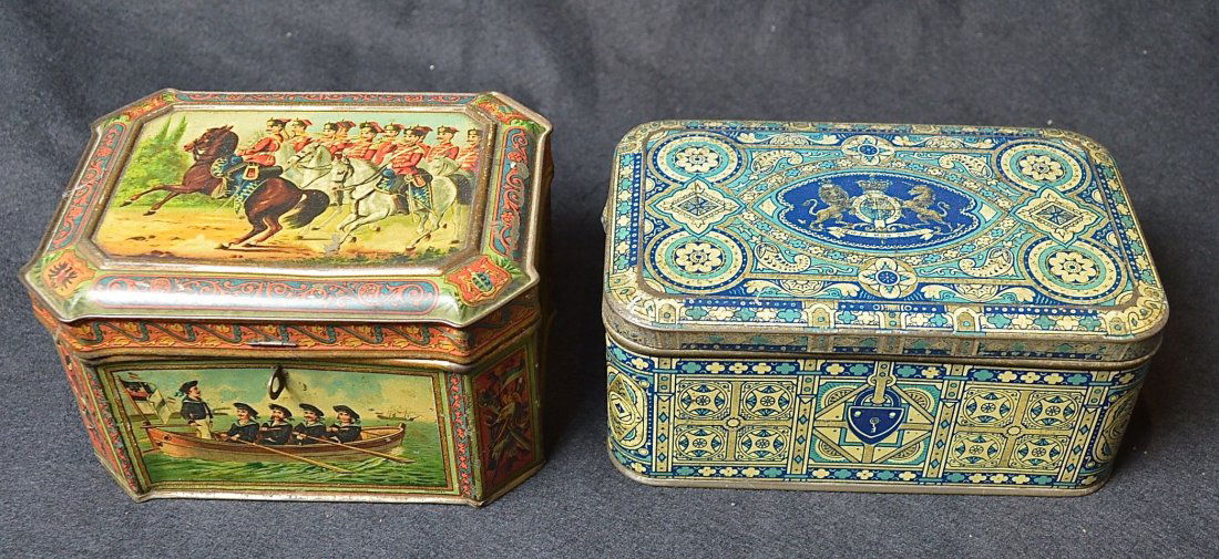 TWO HUNTLEY & PALMER TINS; “SMALL BLUE SPECIALITY” (1 of 8)