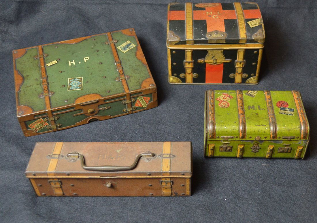 FOURE VARIOUS PAINTED TRUNK BOXES , BY H & P AND MCFARL (1 of 5)