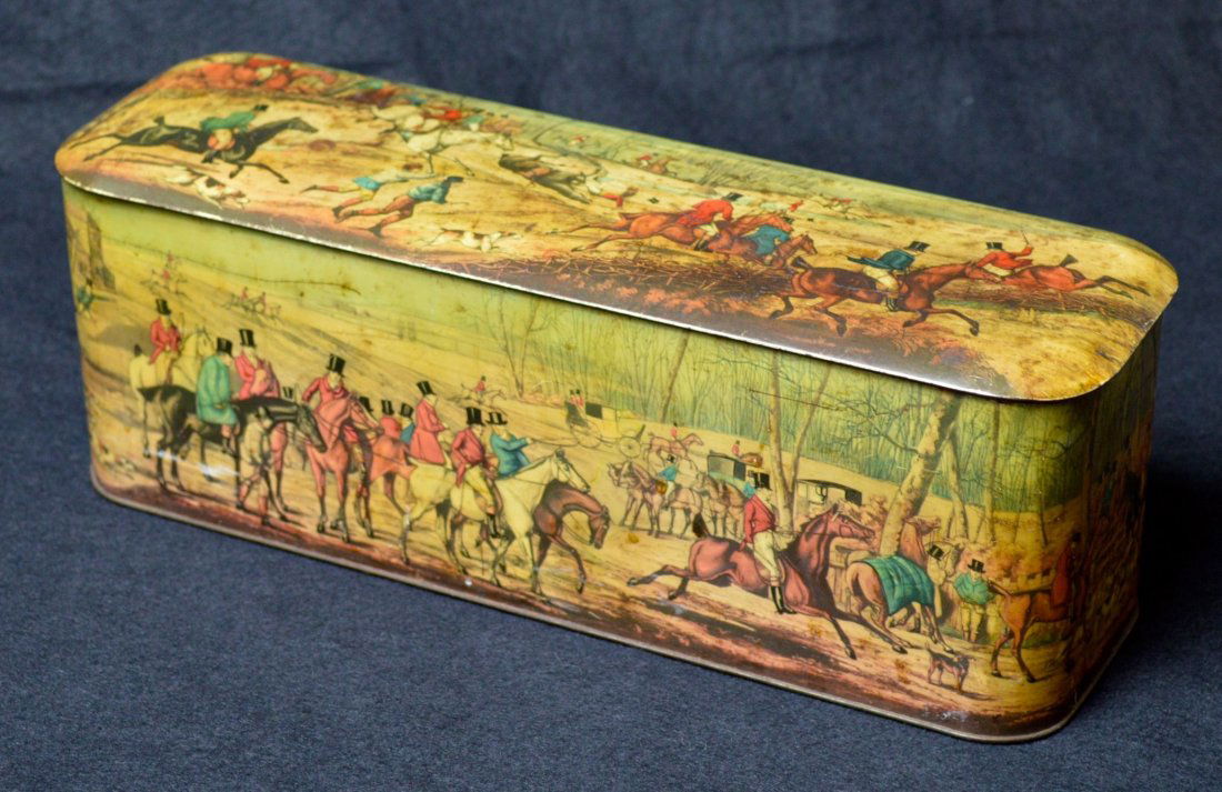 1950 S SCRIBBANS-KEMP “TALLT HO “ BISCUIT TIN ILLUSTRAT (1 of 6)