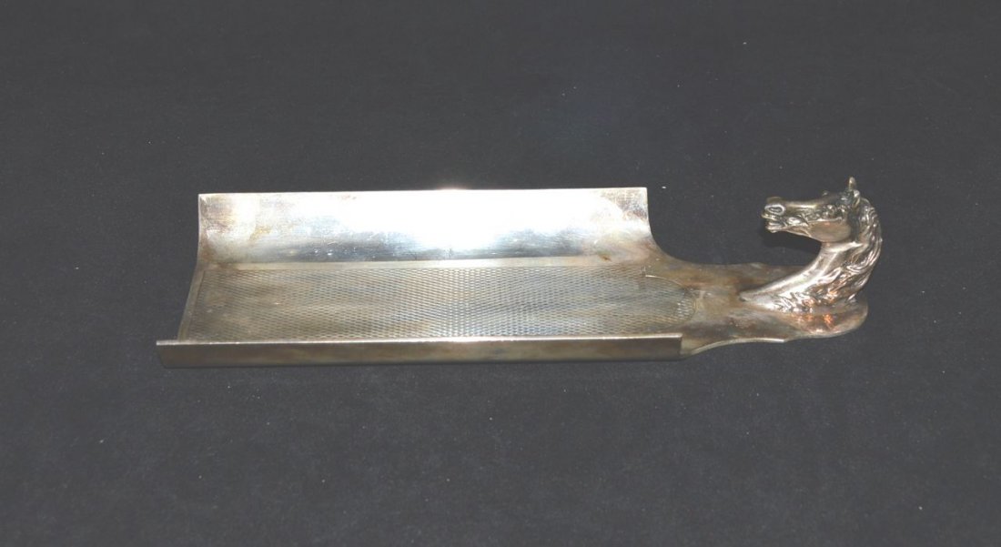 RARE VINTAGE HERMES “HORSE SERIES” SILVER PLATE TRAY (1 of 5)