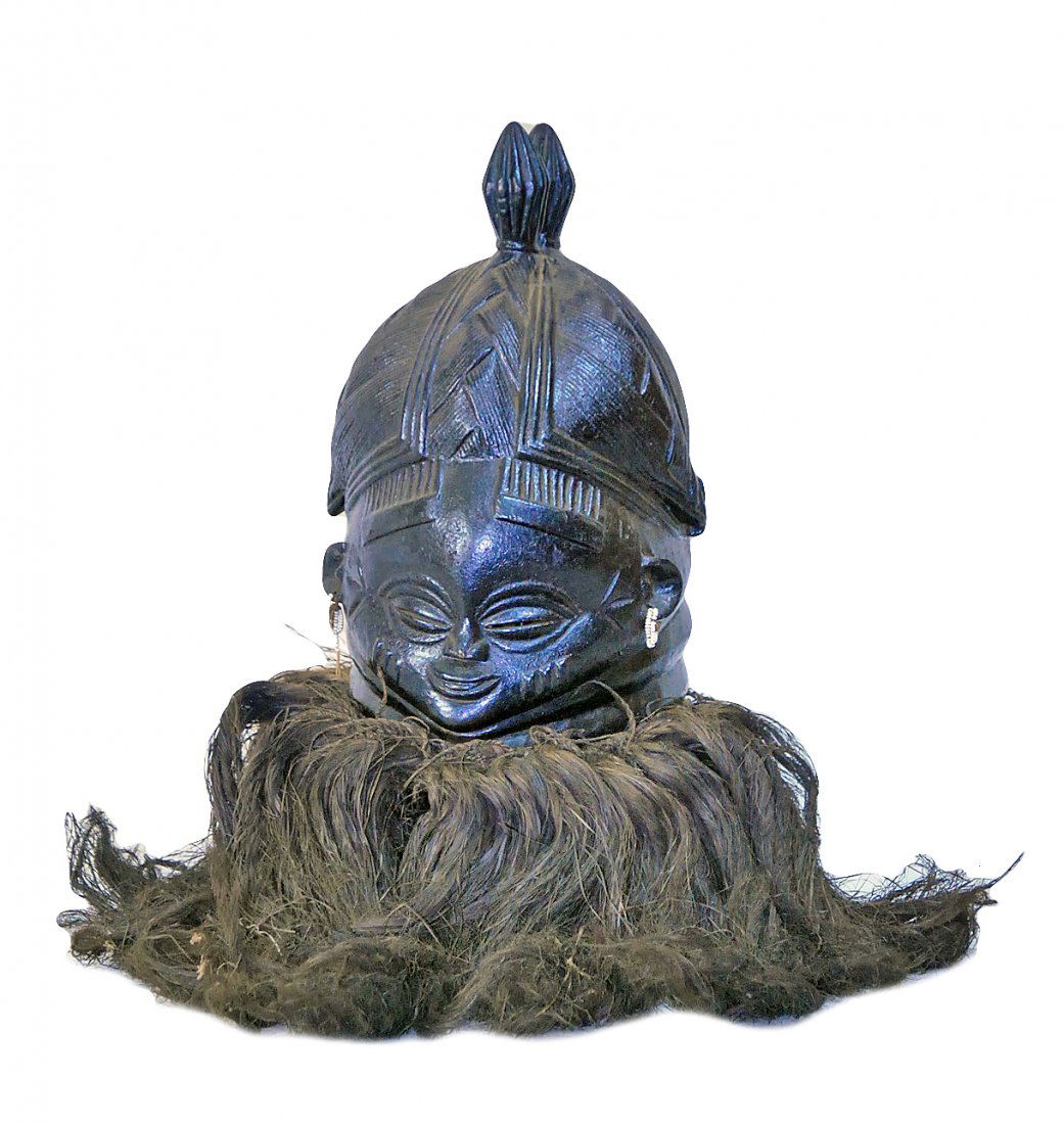 Sande society "Bundu" ceremonial helmet dance mask - ca (1 of 1)