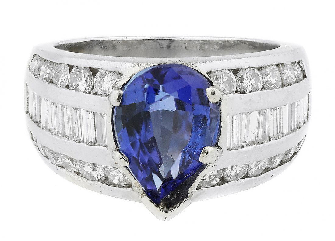 PLATINUM TANZANITE RING (1 of 1)