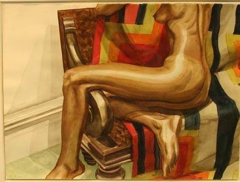 PHILIP PEARLSTEIN (1924): PHILIP PEARLSTEIN (1924) Seated Nude signed and dated Philip Pearlstein '78 (lower left) Watercolor 30 x 37 in.(76 x 94 cm.)