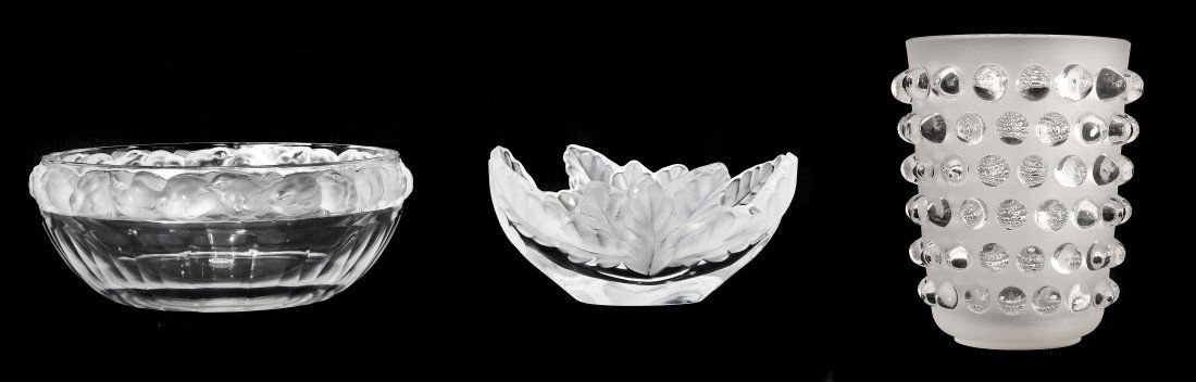 LALIQUE FRANCE 20TH CENTURY, THREE ITEMS (1 of 1)