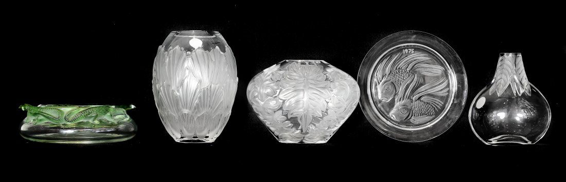 LALIQUE FRANCE  20TH CENTURY, FIVE ITEMS (1 of 1)