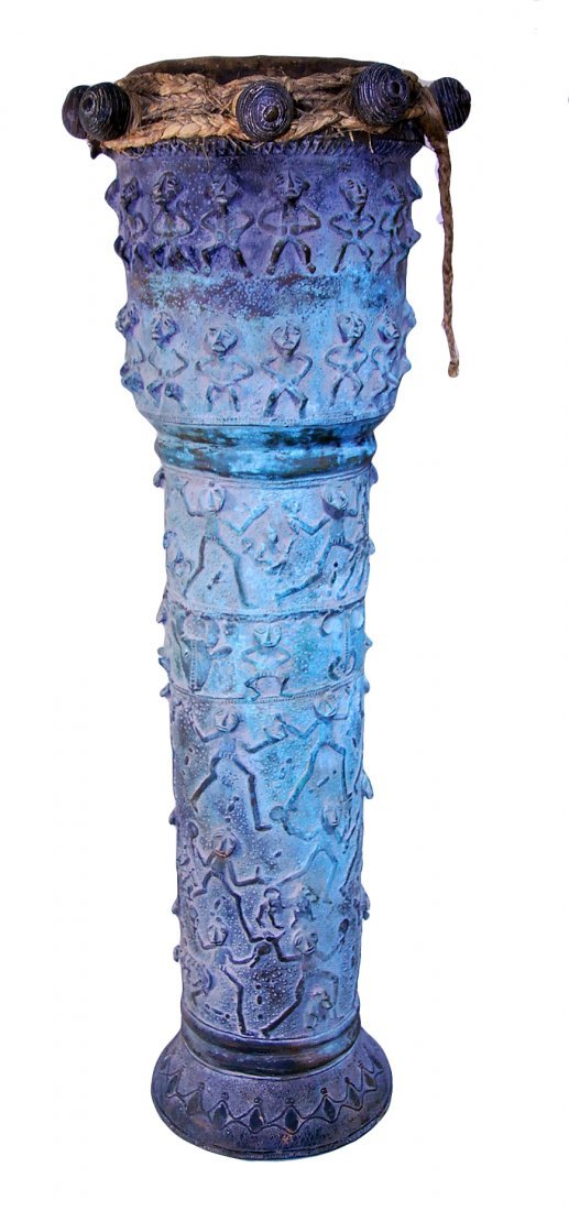 ROYAL PALACE CEREMONIAL DRUM CAST BRONZE (1 of 1)