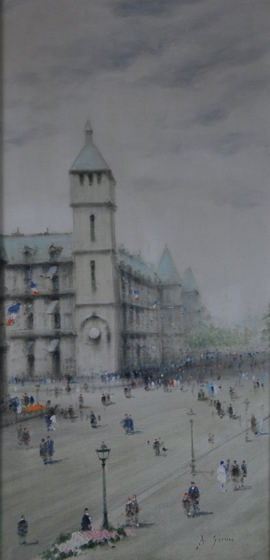 ANDRE GISSON (1929-2003) OIL ON CANVAS "PARIS" (1 of 6)